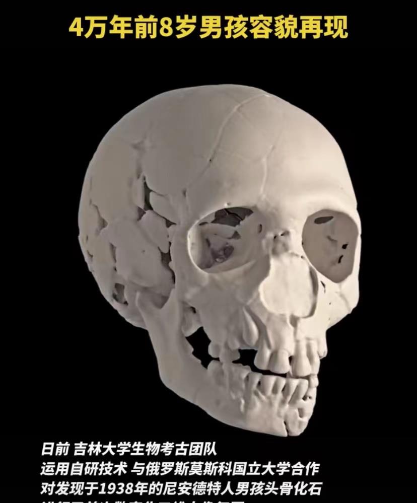 4万年前8岁男孩容貌再现,网友:人类越长越好看了!