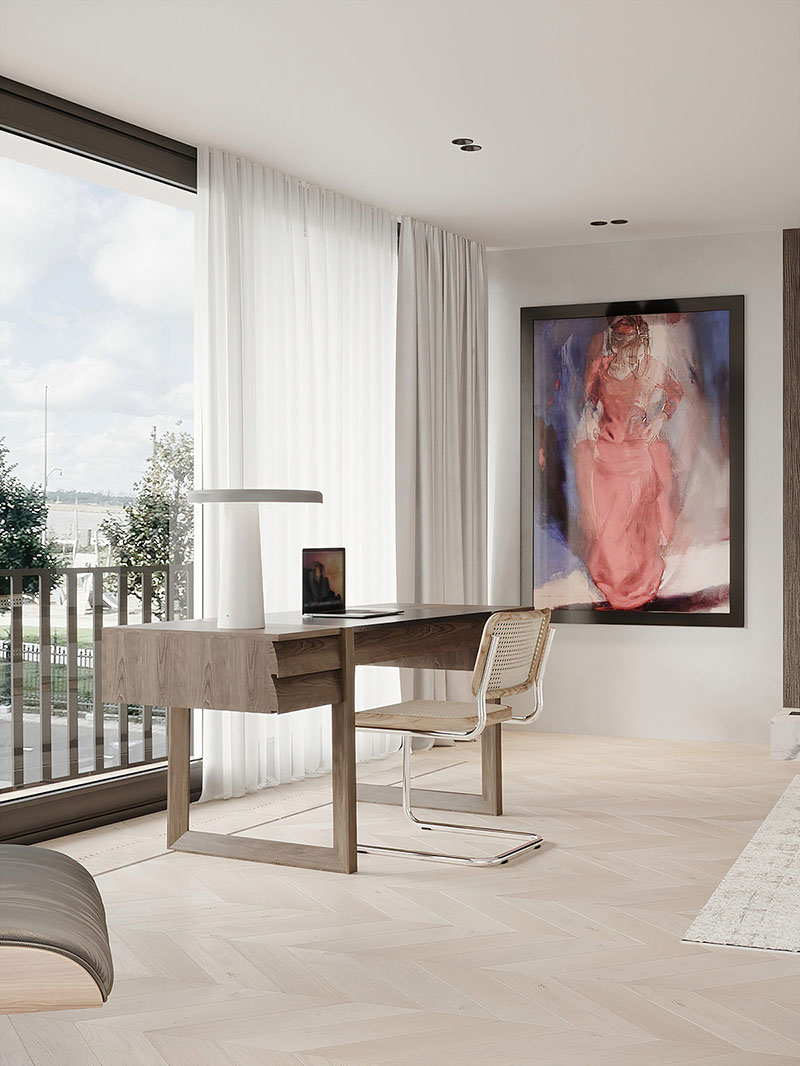 北京96平现代装修设计，用大量的曲线塑造出不一样的空间质感