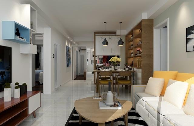 117平简约风三居室，蓝与灰的融合，真的挺漂亮！