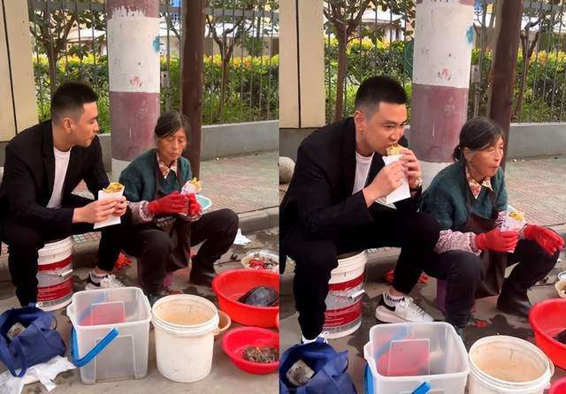 李冰冰|演员李飞摆地摊帮母亲卖鱼！母亲浑身脏乱臭，努力帮街坊装袋成交