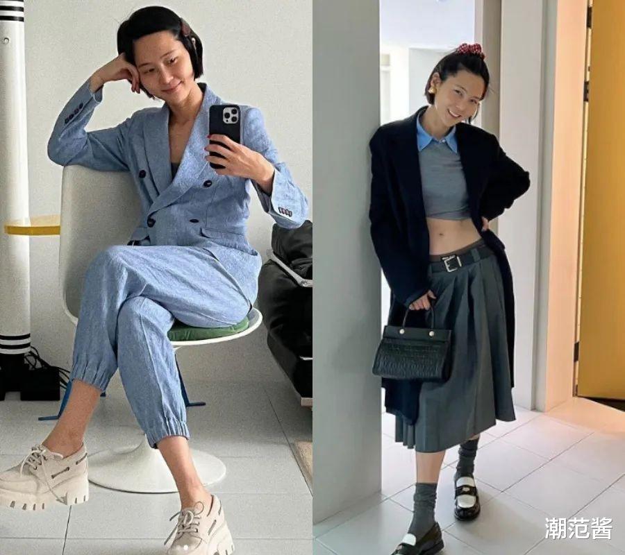 西装|适合春天的配色:蓝色和灰色,加在一起就是行走的高级感