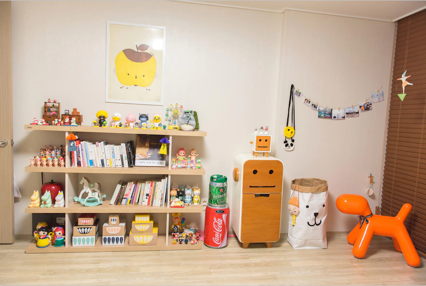 100㎡户型,客厅无主灯,搭配木饰板,务实不花哨