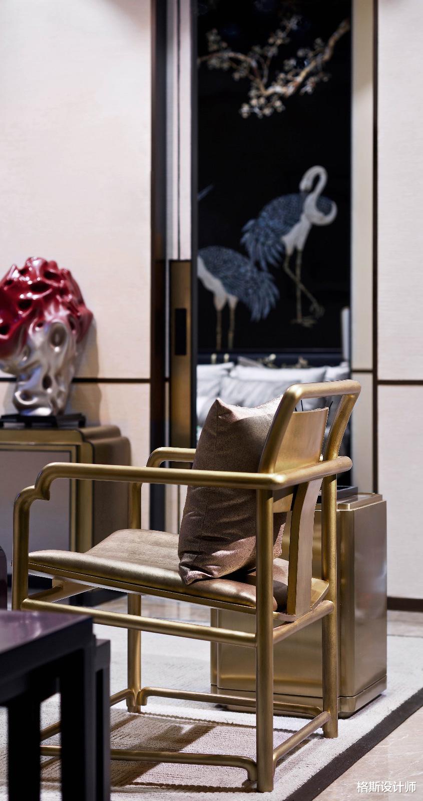 146㎡4居室新中式风格的家，全屋雅致复古，客厅背景好大气