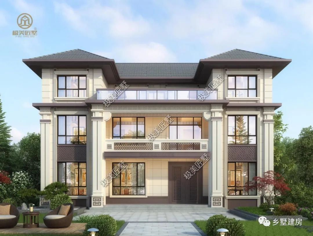 别墅|五款四开间的自建别墅,家里宅基地够大,选择这样建很实用