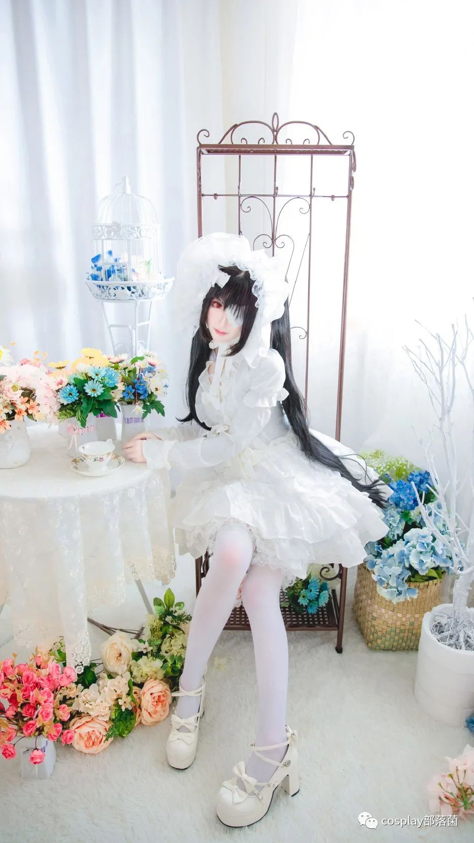 时崎狂三|cos：约会大作战时崎狂三婚纱cos正片@羽生三未