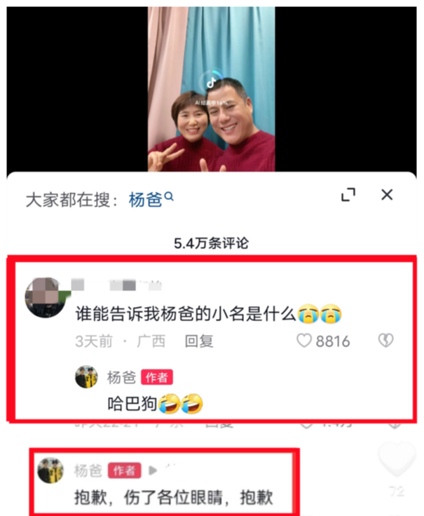 哈巴狗|杨爸道歉自称“哈巴狗”，网友称赞高情商，一家子把流量玩明白了！