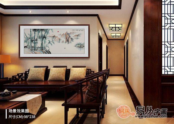 客厅挂什么画? 墙壁应该这样装饰 山水画彰显人文底蕴