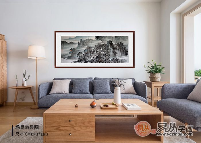 大白墙挂什么装饰画 来看看技艺精湛的林德坤山水画