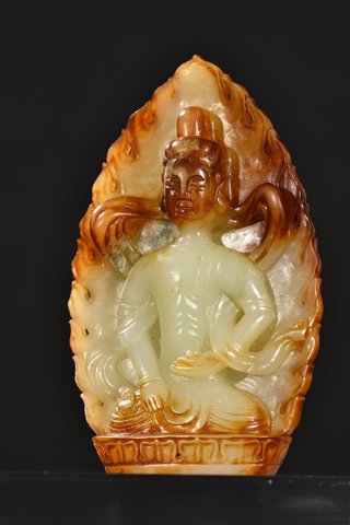 |清代 和田玉释迦摩尼造像