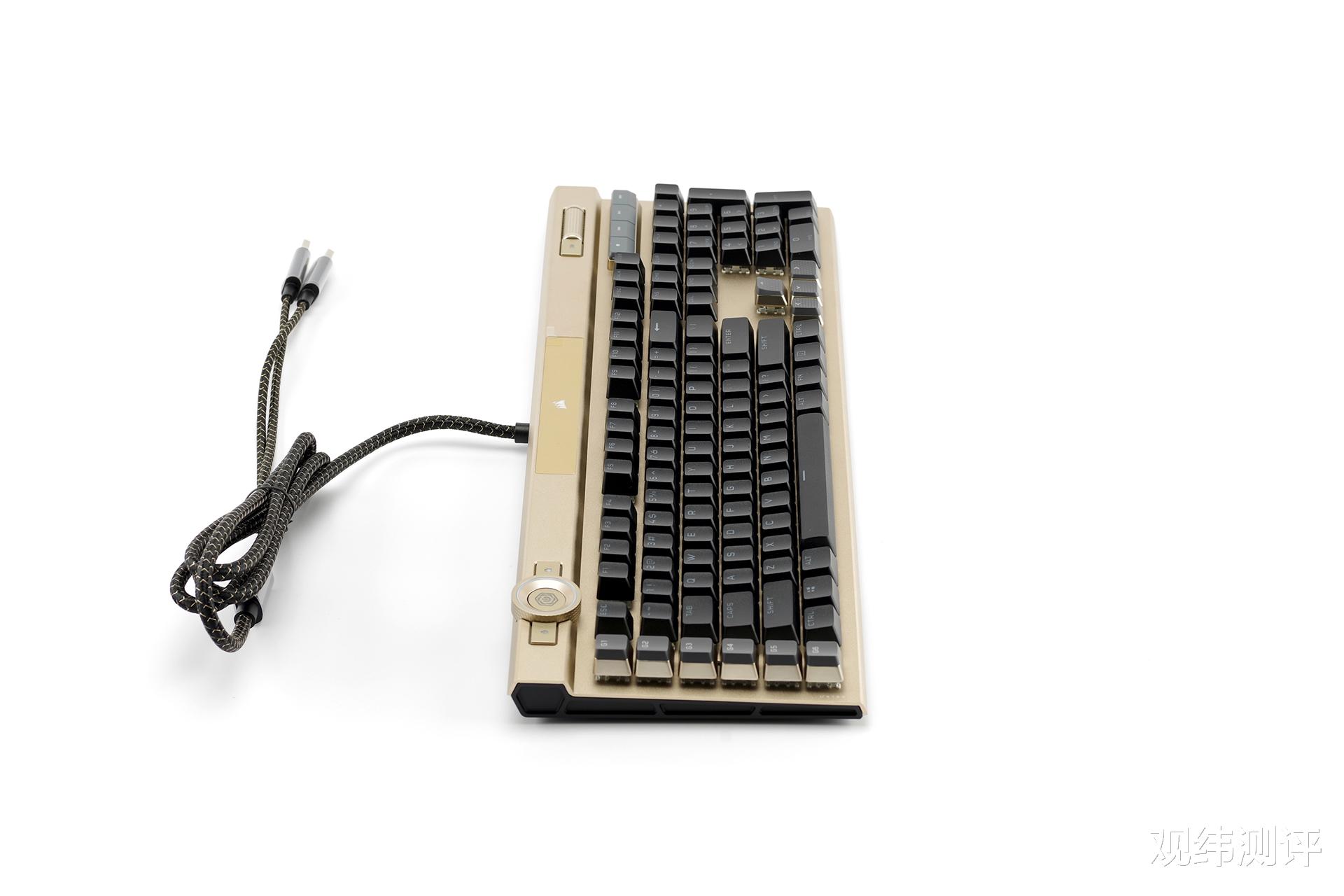键盘|奢华气质,美商海盗船 CorsairK100 璀璨金机械键盘简评