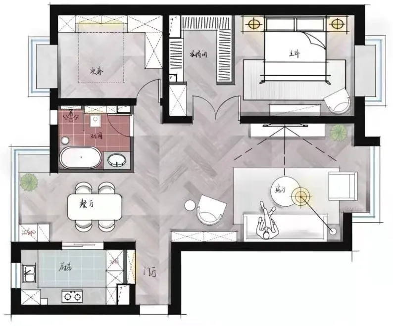 老房改造110㎡中古风，烟火气息和文艺气息相辅相成