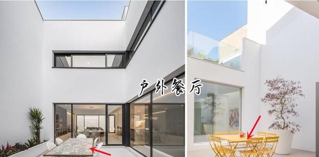 没有比中庭更舒适的地方了,喝茶吃饭还晒不到太阳,避暑胜地!