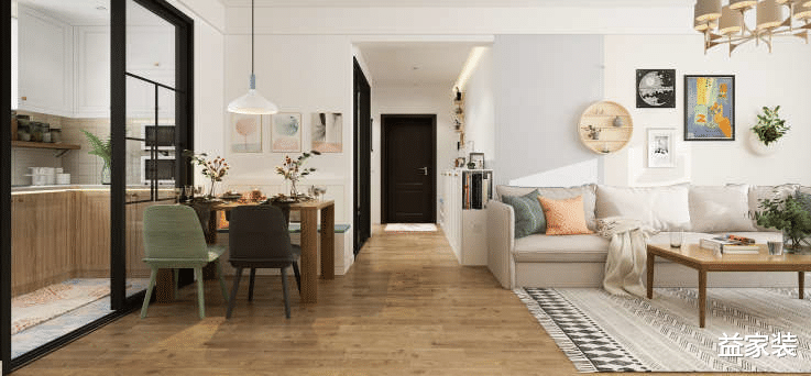 79平的三口之家，入户就是玄关衣帽间，独特的设计更舒适