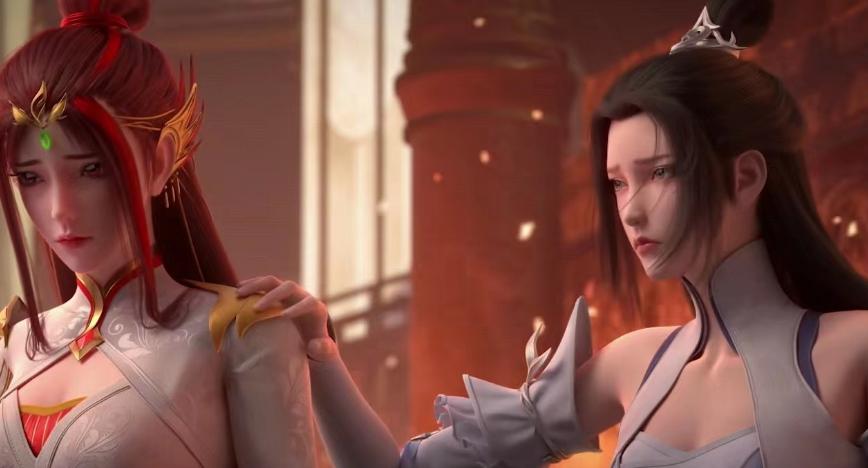 石昊|红凰蓝雨秀大长腿,太阳神女飞天而去,石昊月婵连交杯酒都喝上了