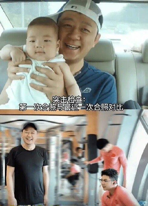 郭涛|郭涛儿子化身肌肉男了,身材壮硕,小石头变成“巨石强森”了!