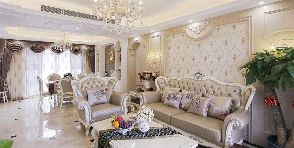 大理石装饰太冰冷?看看这套简欧三居,温暖的奢华调,爱了爱了!