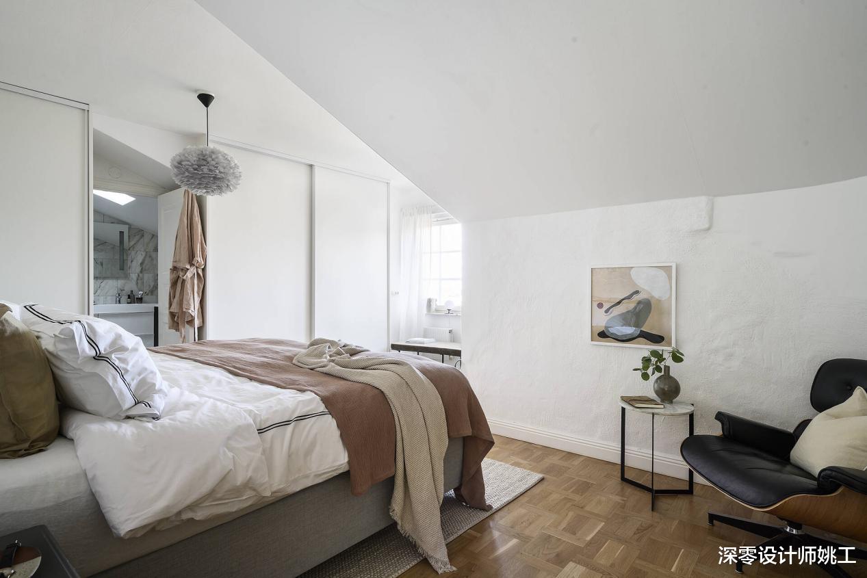 这个男生审美真不错,68㎡两房打造成现代简约风,整屋白墙也不单调