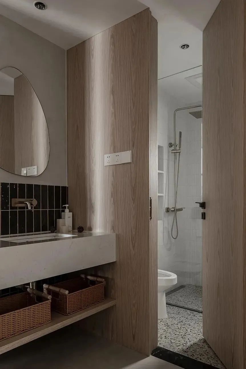 刚完工的117㎡北欧风新房,牛油果绿背景墙好养眼!