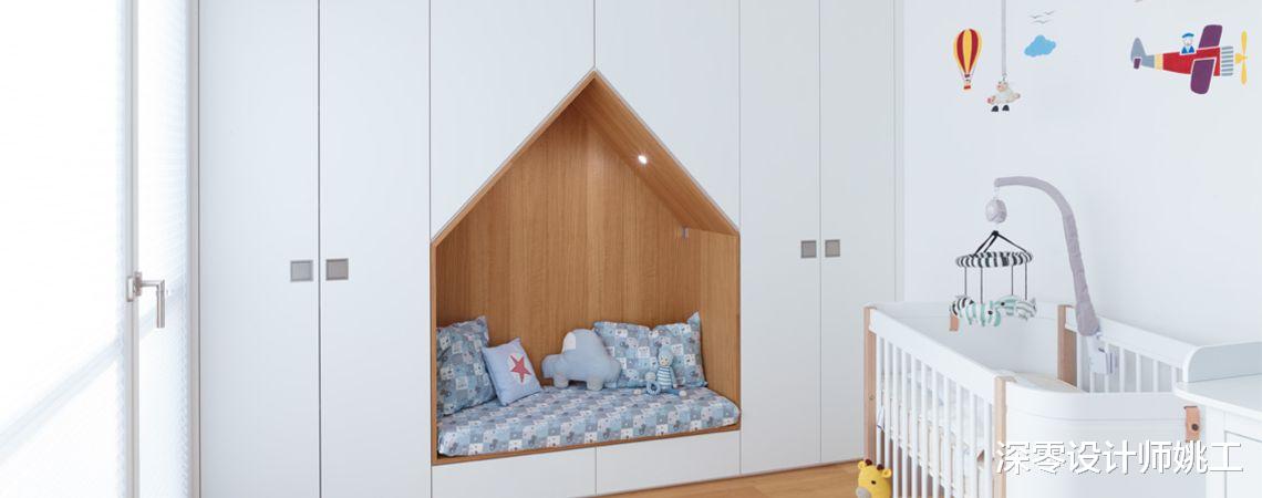 儿童房.一味追求花哨,只会适得其反,收纳柜融入树屋造型,增添趣味
