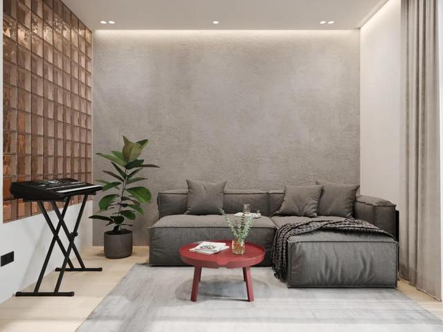 36㎡一人居，客厅「玻璃砖+秋千」，自带高级感滤镜，看着很心动！