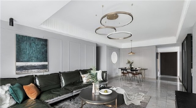 小姨家的160㎡新房,没想到一进门就惊艳了,客厅实在漂亮