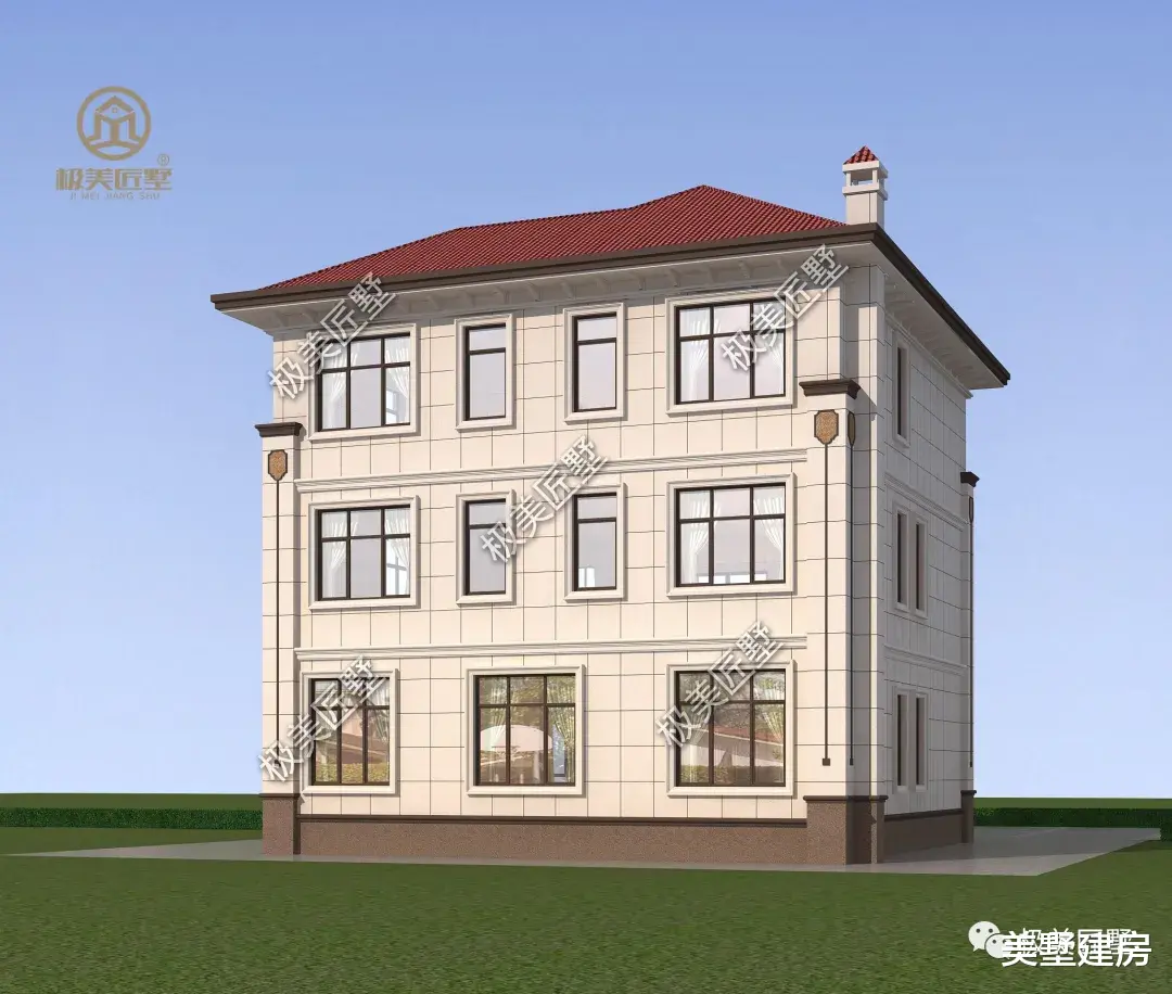 回老家建房，这款简欧风就可以参考，有负一层设计！