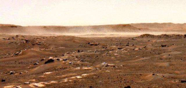 毅力号火星车拍下惊奇视频：荒凉的火星狂风大作、尘土飞扬