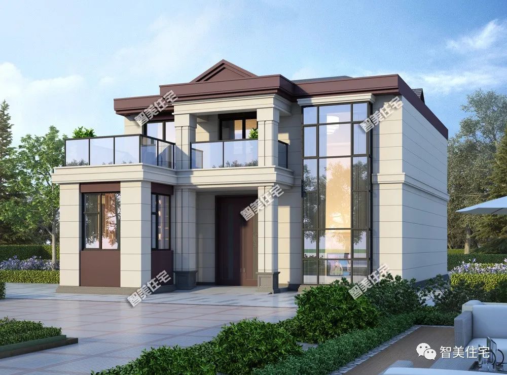 在农村盖一栋现代风格别墅,做时尚的风向标,年轻人更有话语权