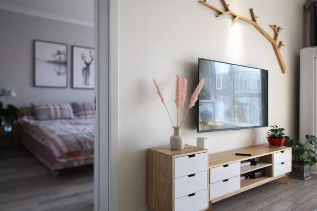 110㎡简约北欧,黑色花纹地砖的卫生间,充满了现代时尚的质感