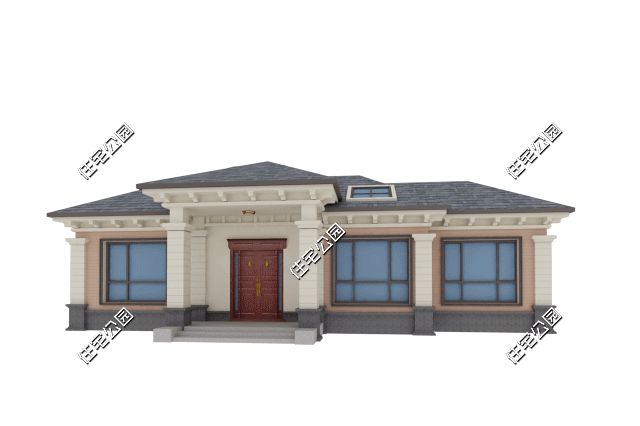 15×11米东西无窗的一层简欧升级版,坡屋顶也能建露台