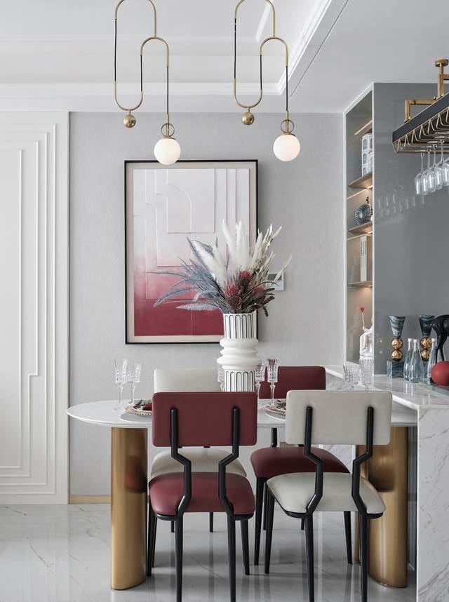 125平轻奢风设计,红白颠倒间感受现代与古典的冲击与感染力