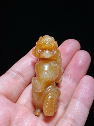 和田玉籽料|宋 和田玉籽料黄沁 方相氏 挂件 把件