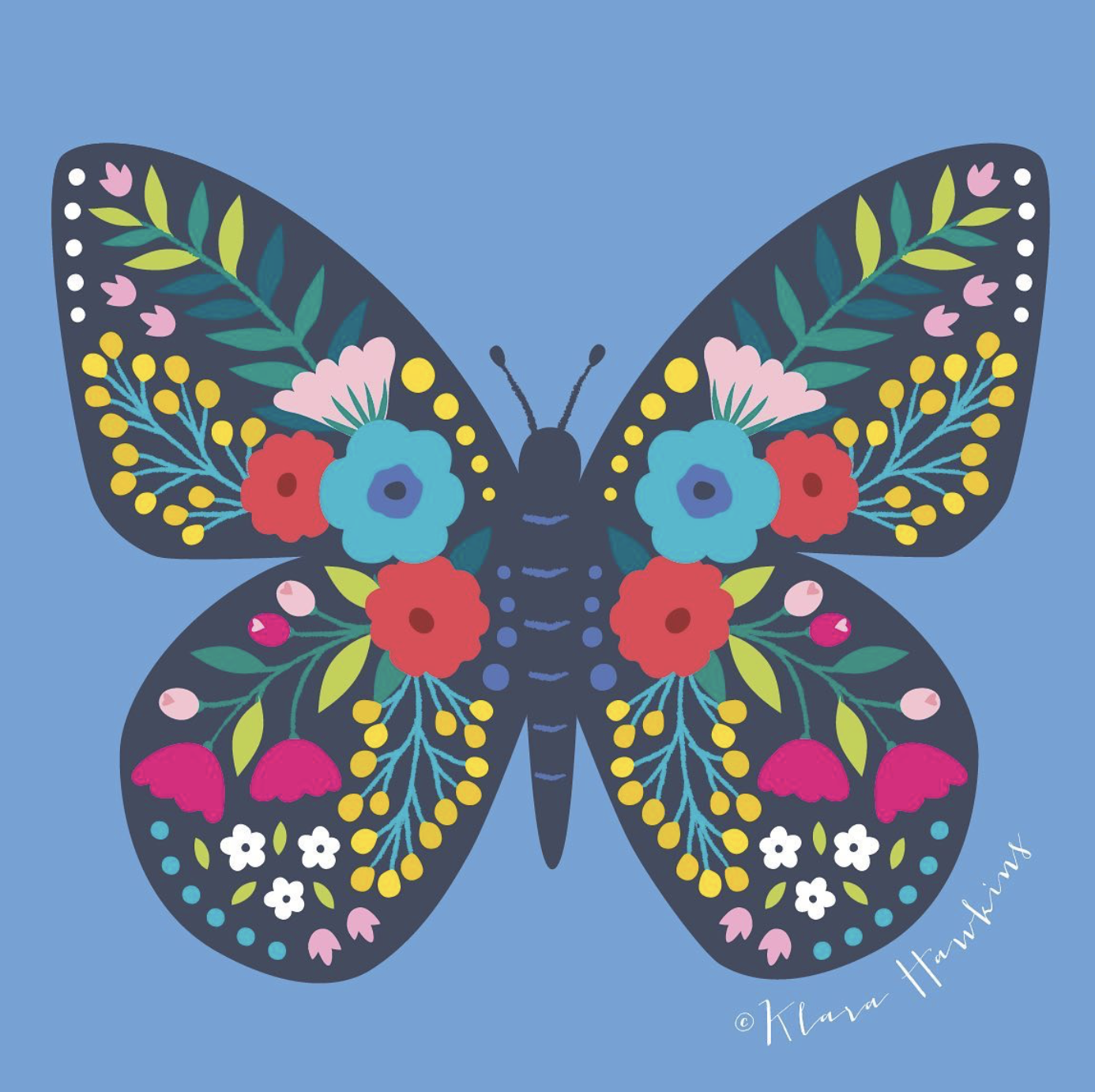 动物和花朵组合的清新图案  很适合孩子看的插画