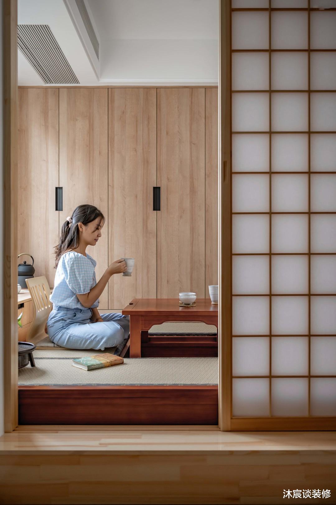 二次装修,她更清楚需要什么,选择清简日式+弱化客厅,太实用了