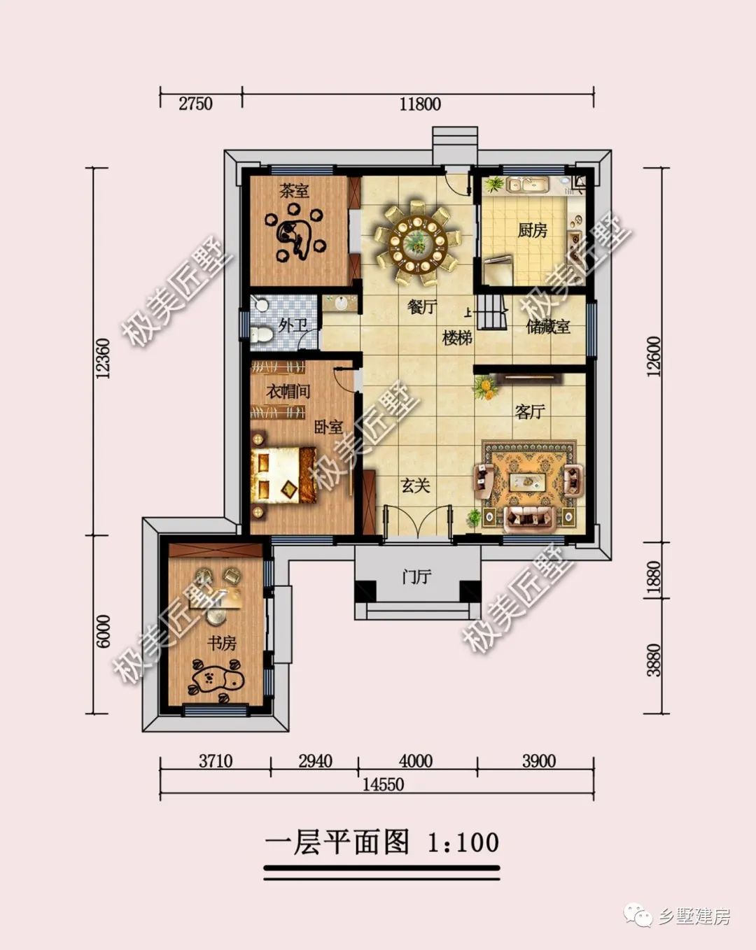 喜欢新中式别墅,不如这样建,有偏房设计,稳重大气接地气