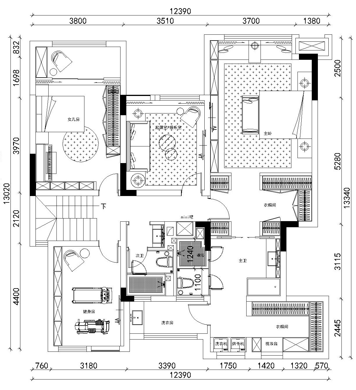 250平别墅设计,大气时尚灰色系的现代轻奢风就是不一样