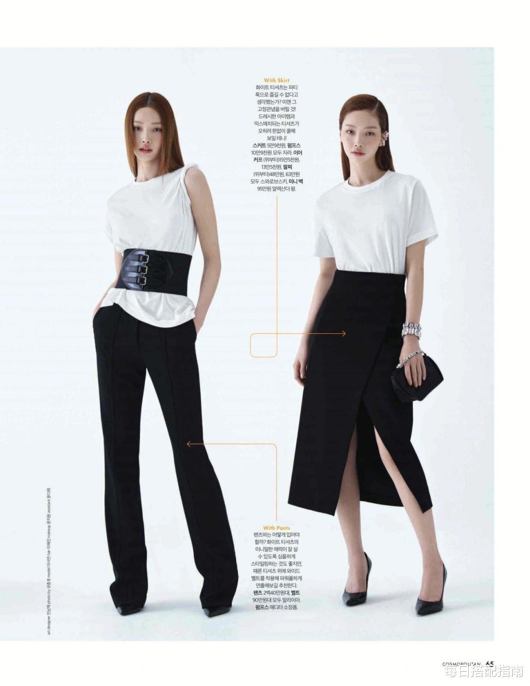 终于找到白色T恤的“穿搭精髓”，搞懂这些，简简单单也很美