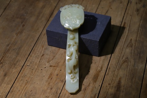 |回流 舊藏和田玉“花开富贵螭龙 玉如意”