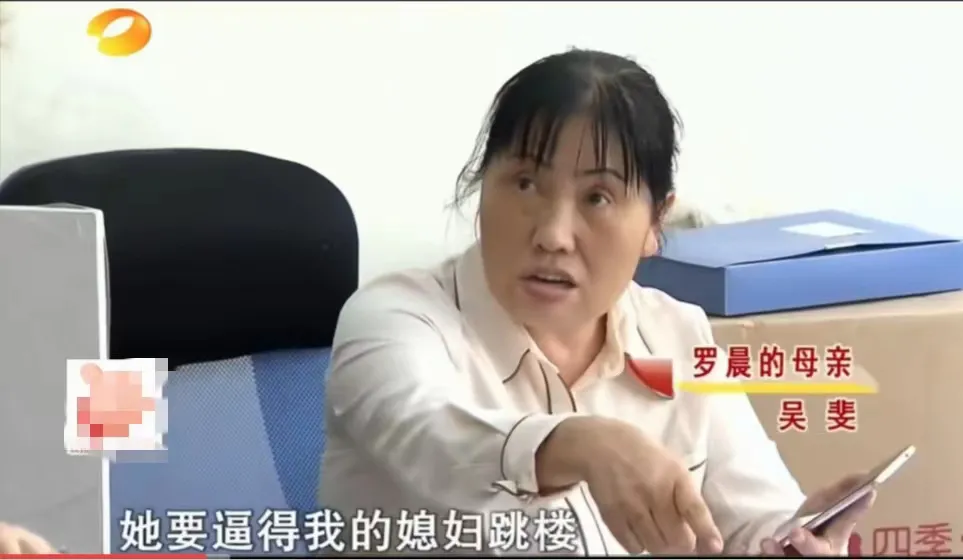40岁的女子和三个月大的儿子正在看电视,女子把儿子抱给婆婆