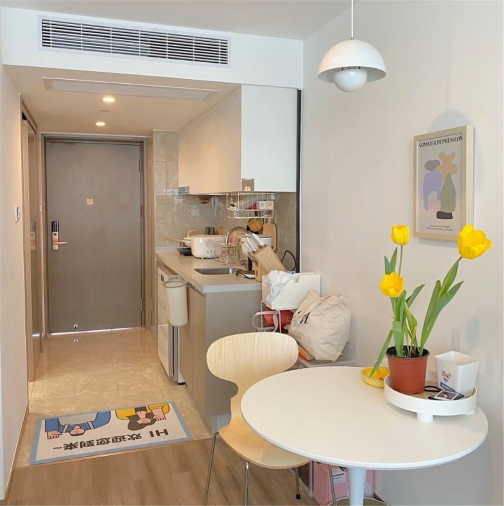 杭州姑娘在24㎡LOFT里住半年,利用4.8米层高做卧室,独居很爽