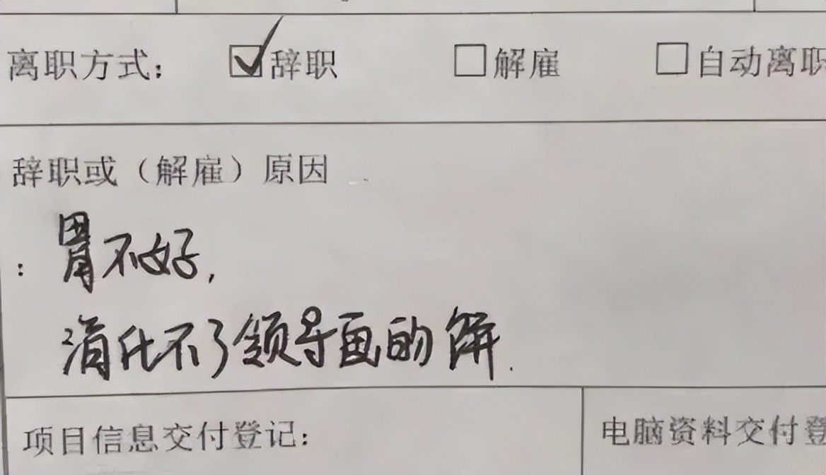00后|“一个敢写,一个敢批”,00后大学生离职申请走红,面子话都省了