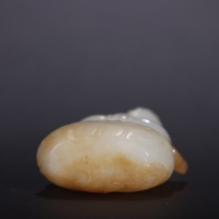 和田玉籽料|清-和田玉籽料观音雕件