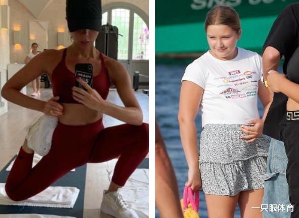 哈珀·贝克汉姆|小七近照曝光，跟贝嫂打网球！腰间赘肉藏不住，发育期明显长胖