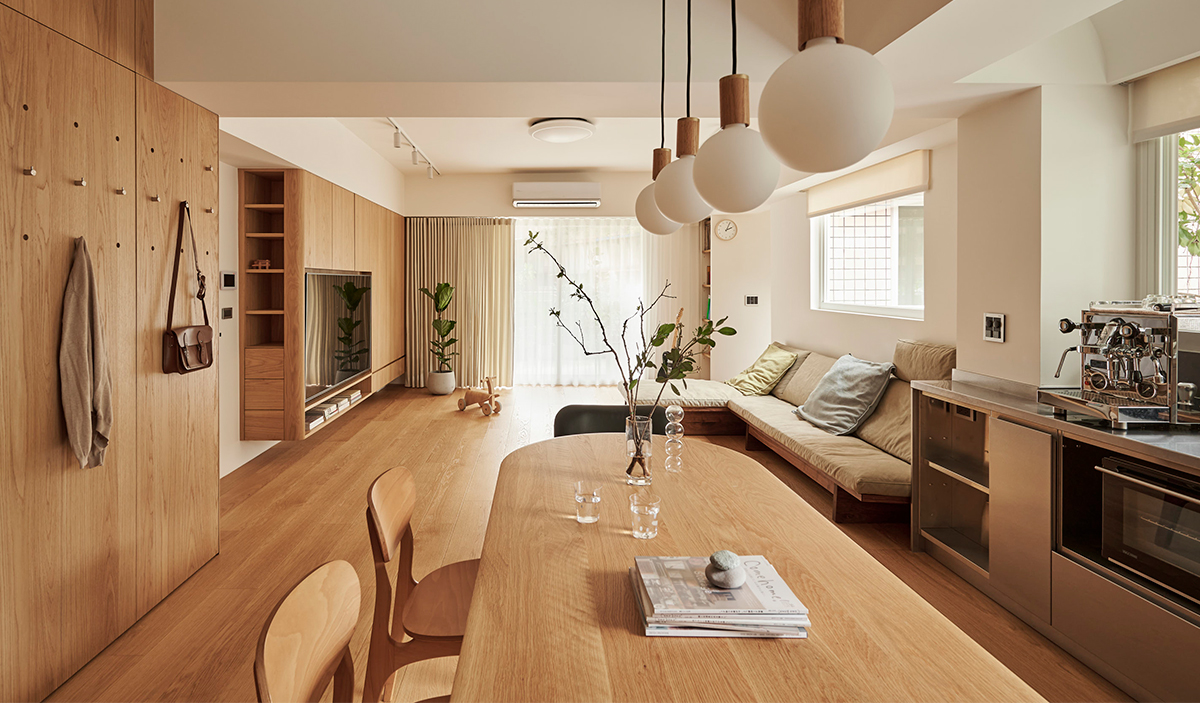 4房2厅空中瑜伽空间设计,让你尽情呈现「家」该有的本质样貌