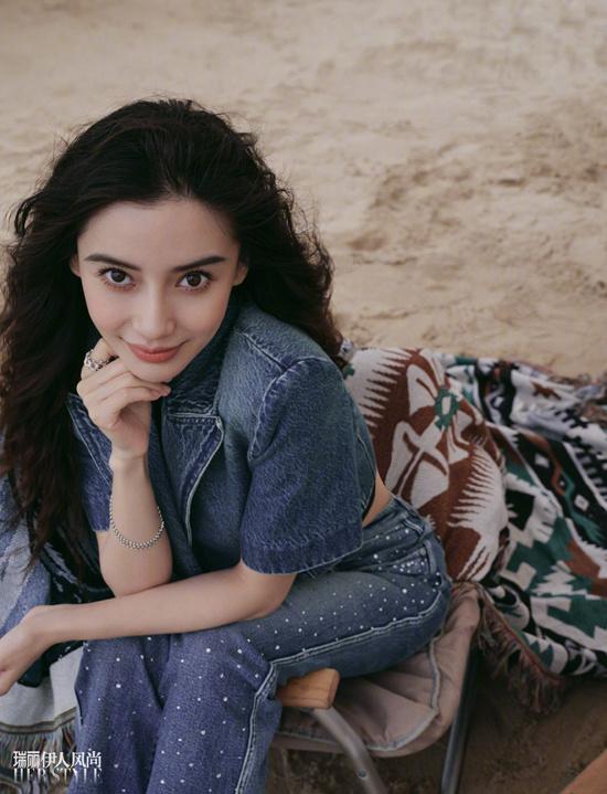 Angelababy|Angelababy曝海边大片 羊毛卷发型尽显港风韵味