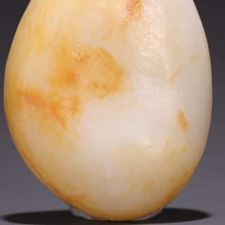 和田玉籽料|旧藏·和田玉籽料麒麟纹原石雕