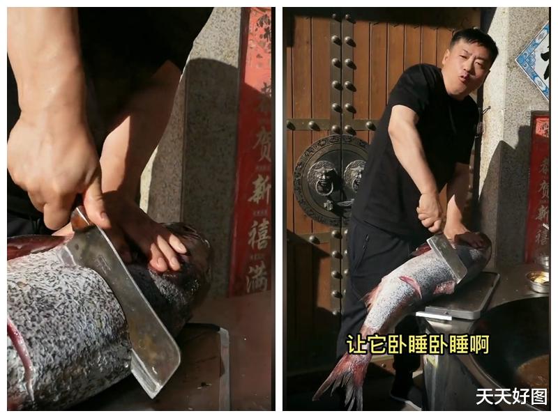 宋晓峰|以为是王者，演员宋晓峰回家当厨子，30斤胖头鱼出锅后“惨不忍睹”