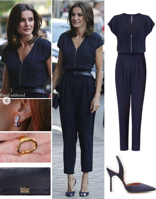 高职|梅根职场穿搭拷贝西班牙王后,这撞衫也撞太巧了,配色方案全抄