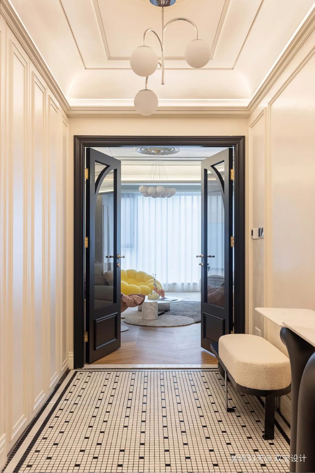 装修设计：155平高颜值现代轻法式大三居