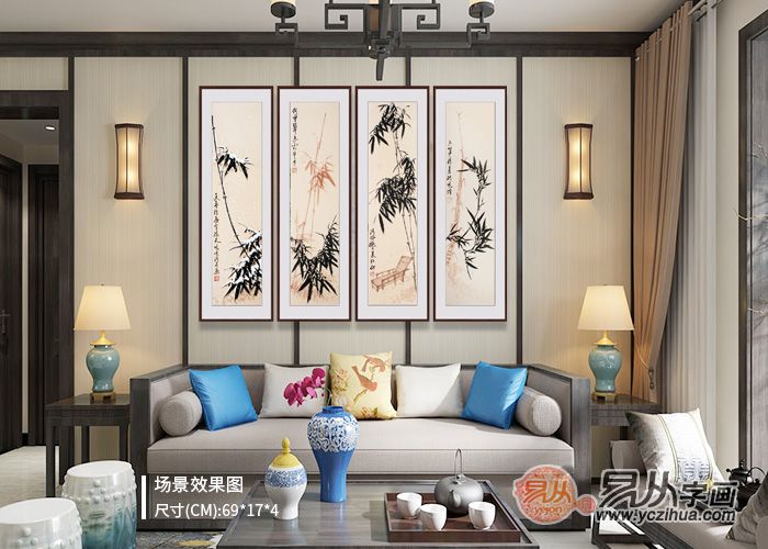 这4款浓浓的客厅中式装饰画,让家美的有韵味